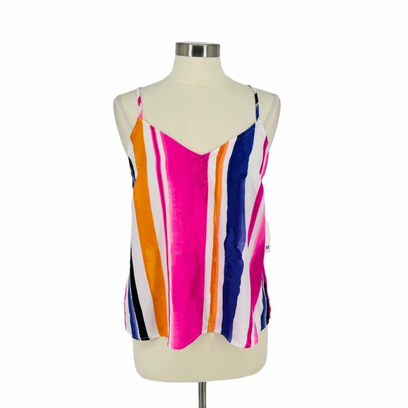 BAR III Pink Printed Spaghetti Strap Tank - J71 - Picture 1 of 8
